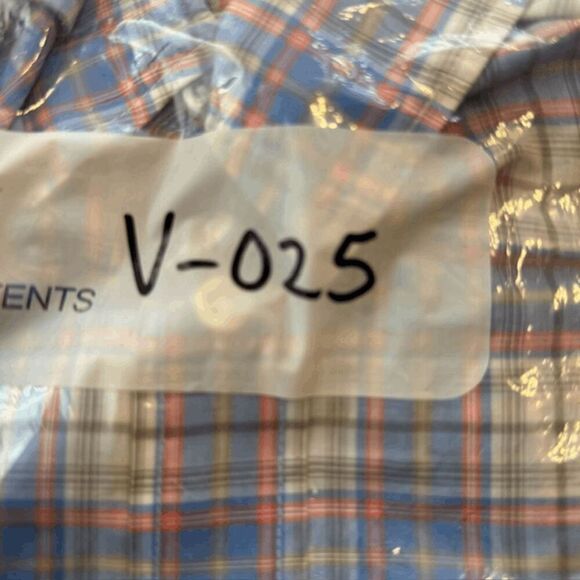 Boss Orange Men's Plaid Long Sleeve Button Down Shirt Blue Gray Size 2XL - Picture 6 of 6